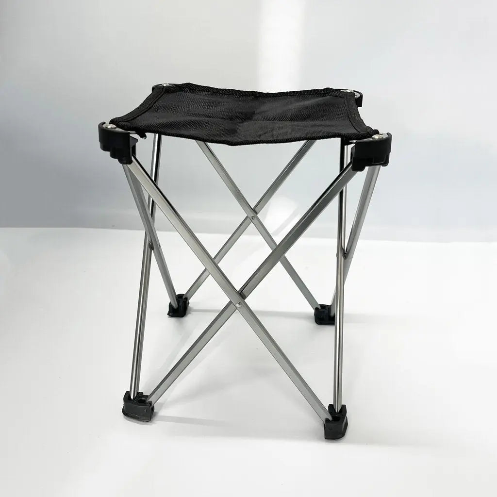Mini Portable Outdoor Folding Stool Camping Fishing Picnic Chair Seat 80kg Black Deals499