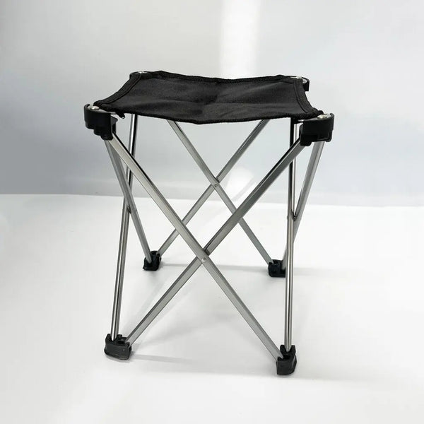 Mini Portable Outdoor Folding Stool Camping Fishing Picnic Chair Seat 80kg Black Deals499