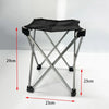 Mini Portable Outdoor Folding Stool Camping Fishing Picnic Chair Seat 80kg Black Deals499
