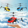 Mini RC Infrared Induction Helicopter Aircraft Drone Flashing Light Toys Christmas Gift Blue Deals499
