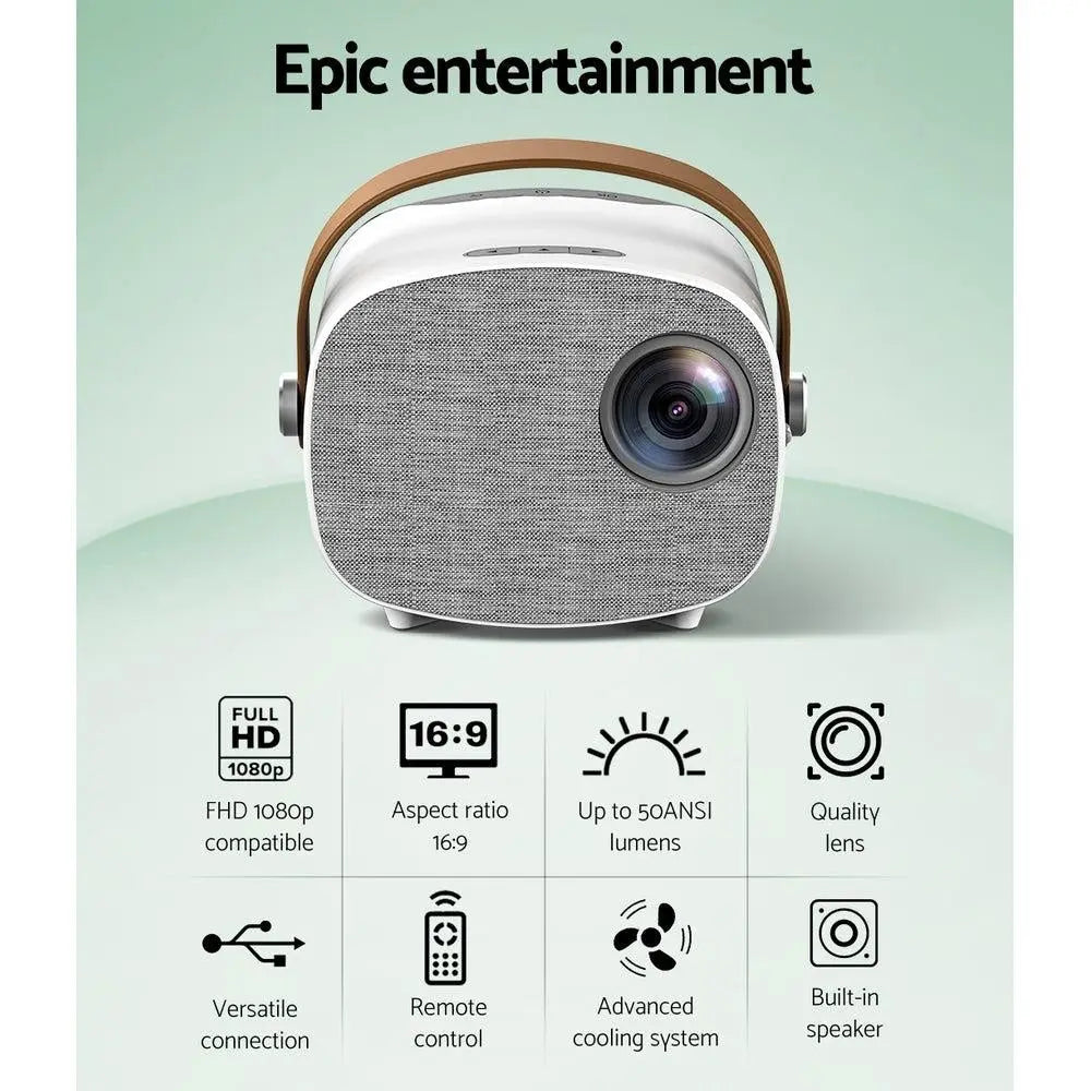 Mini Video Projector USB HDMI Portable 50ANSI Lumens HD 1080P Home Theater Deals499