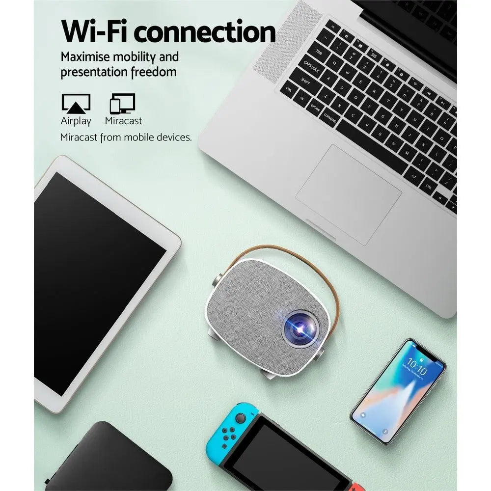 Mini Video Projector Wifi USB HDMI Portable 50ANSI Lumens HD 1080P Home Theater Deals499