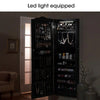 Mirror Jewellery Cabinet Makeup Storage Ear Ring Necklace Box Organiser with LED Deals499