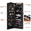 Mirror Jewellery Cabinet Makeup Storage Ear Ring Necklace Box Organiser with LED Deals499