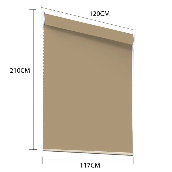 Modern Blockout Roller Blinds Curtain Full Sun Shading Room Tan 120cmx210cm Deals499