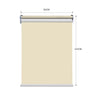Modern Day/Night Double Roller Blinds Commercial Quality 90x210cm Cream White Deals499