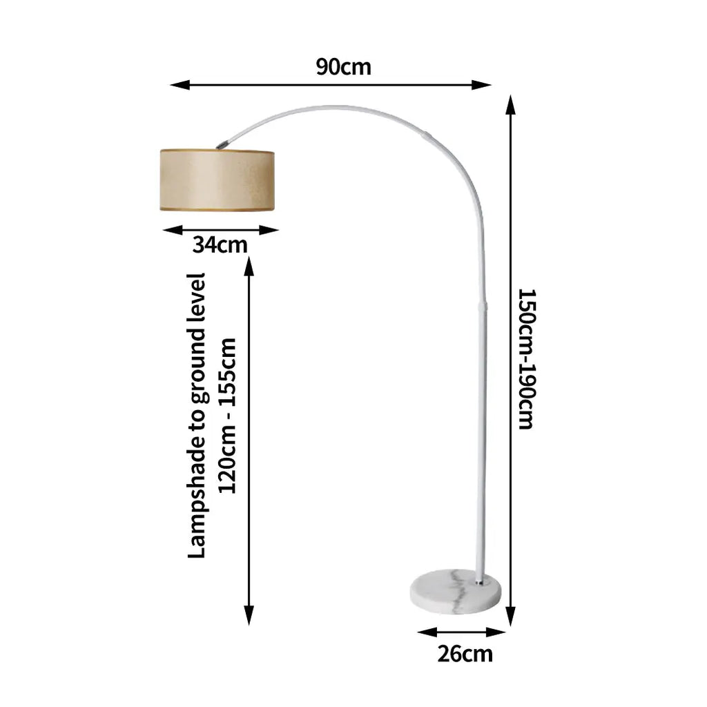 Modern LED Floor Lamp Reading Light Free Standing Height Adjustable Marble Base Deals499