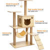 Modern Multi-Level Cats Tree Kittens Scratching Posts Sisal Rope Soft Nest Bed Cat Furniture Tree from Deals499 at Deals499