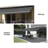 Motorised Outdoor Folding Arm Awning Retractable Sunshade Canopy Grey 3.0m x 2.5m Deals499