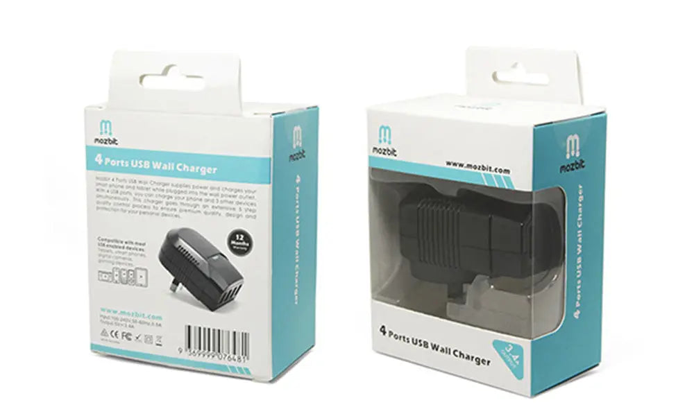 Mozbit 3.4A 4-Port USB Wall Charger Deals499