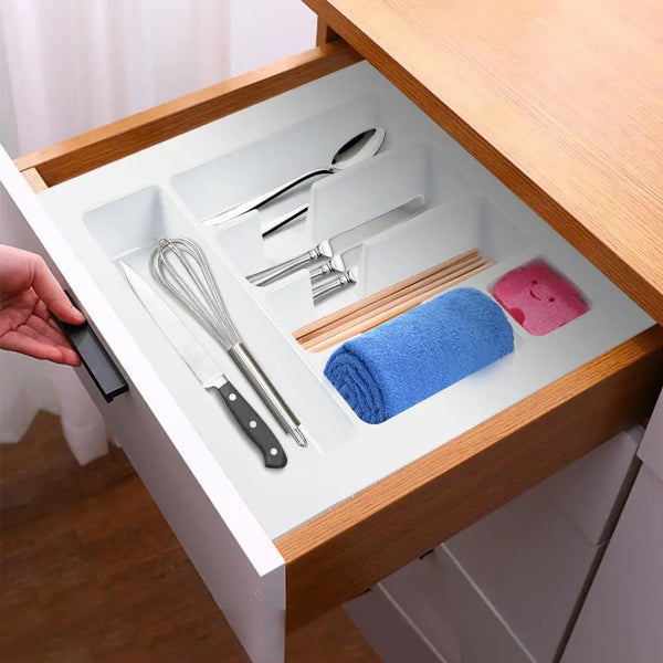 Multi-Purpose Cutlery Tray Insert Trim Fit Space Saver Drawer Organizer Deals499