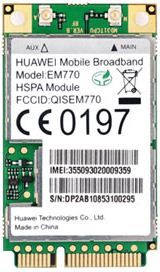 HUAWEI 3G Int Modem EM770 Internal mini PCI card HUAWEI