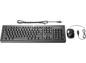 HP USB Essential Keyboard Mouse Combo Black - programmable pre-programmed buttons KB HP