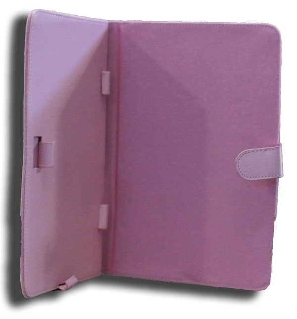 LeaderTab7 Folio Case Pink Faux Leather. Camera hole rear LEADER