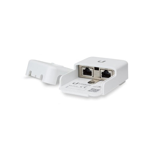 UBIQUITI Ethernet Surge Protector, engineered to protect any Powerâ€‘overâ€‘Ethernet (PoE) or nonâ€‘PoE device with connection speeds of up to 1 Gbps UBIQUITI