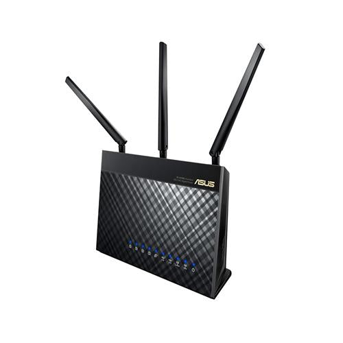 ASUS RT-AC68U V3 Wireless Gigabit Router, Dual-Band Tri-Stream AC1900, 5 x LAN 2 x USB, 3 x High-performance Antennas, MIMO, Beamforming Smart Connect ASUS