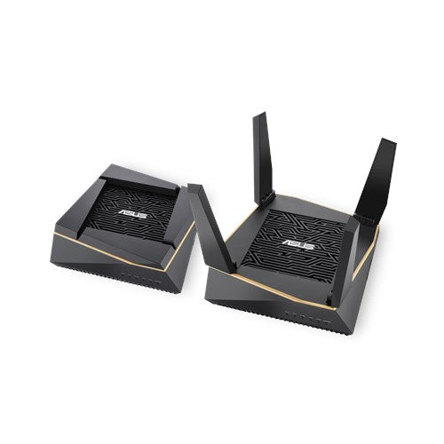 ASUS RT-AX92U AiMesh Pack (2Pack) AX6100 Tri-band Wi-Fi 6 (802.11ax) Router, AiProtection Pro, AiMesh, Built-in WTFast, VPN, Adaptive QoS (WIFI6) ASUS
