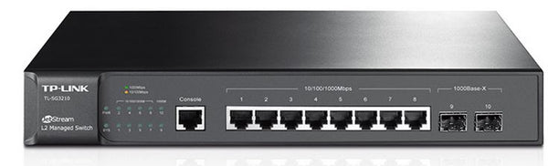 TP-LINK T2500G-10TS (TL-SG3210) JetStream 8-Port Gigabit L2 Managed Switch with 2 SFP Slots TP-LINK