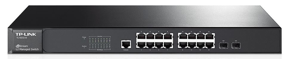 TP-LINK TL-SG3216 JetStream 16-Port Gigabit L2 Managed Switch with 2 Combo SFP Slots (LS) TP-LINK
