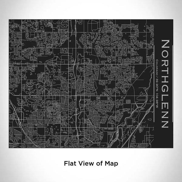 Northglenn - Colorado Map Bottle with Bamboo Top in Matte Black Cyan Castor