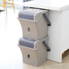 Nplastic 2 Set Brown Stackable Recycle BinRubbish Open-Touch Flip Lid 45L Deals499