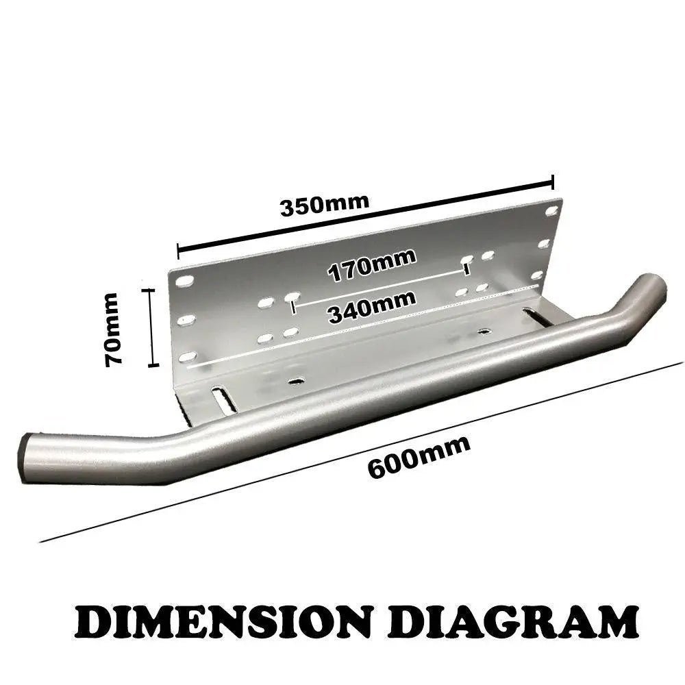 Number Plate Frame BullBar Mount Bracket Car Driving Light Bar Holder Silver AU Deals499