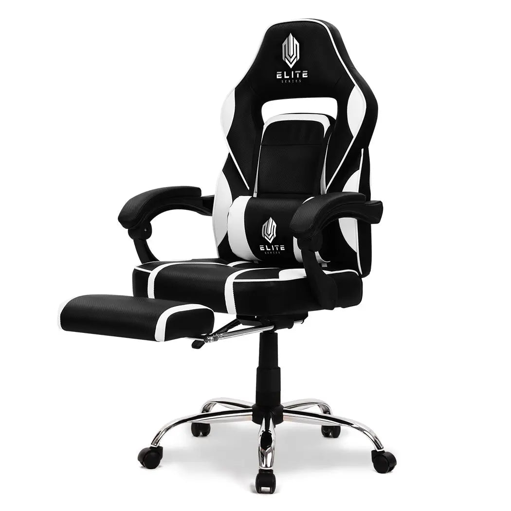 OVERDRIVE Gaming Chair Racing Computer PC Seat Office Reclining Footrest Black Deals499