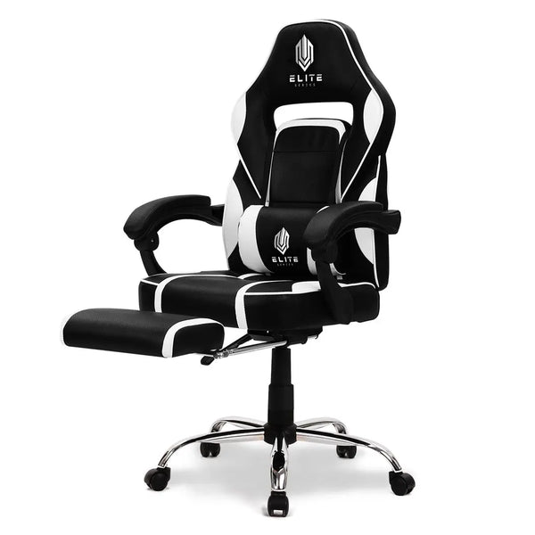 OVERDRIVE Gaming Chair Racing Computer PC Seat Office Reclining Footrest Black Deals499