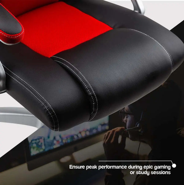 OVERDRIVE Racing Office Chair Seat Executive Computer Gaming PU Leather Deluxe Deals499