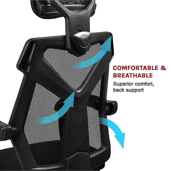 Office Chair Gaming Computer Chairs Mesh Back Foam Seat - Black Deals499