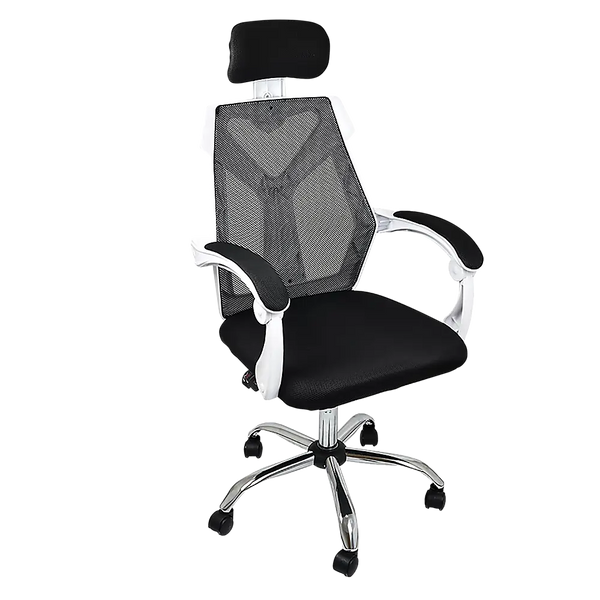 Office Chair Gaming Computer Chairs Mesh Back Foam Seat - White Deals499
