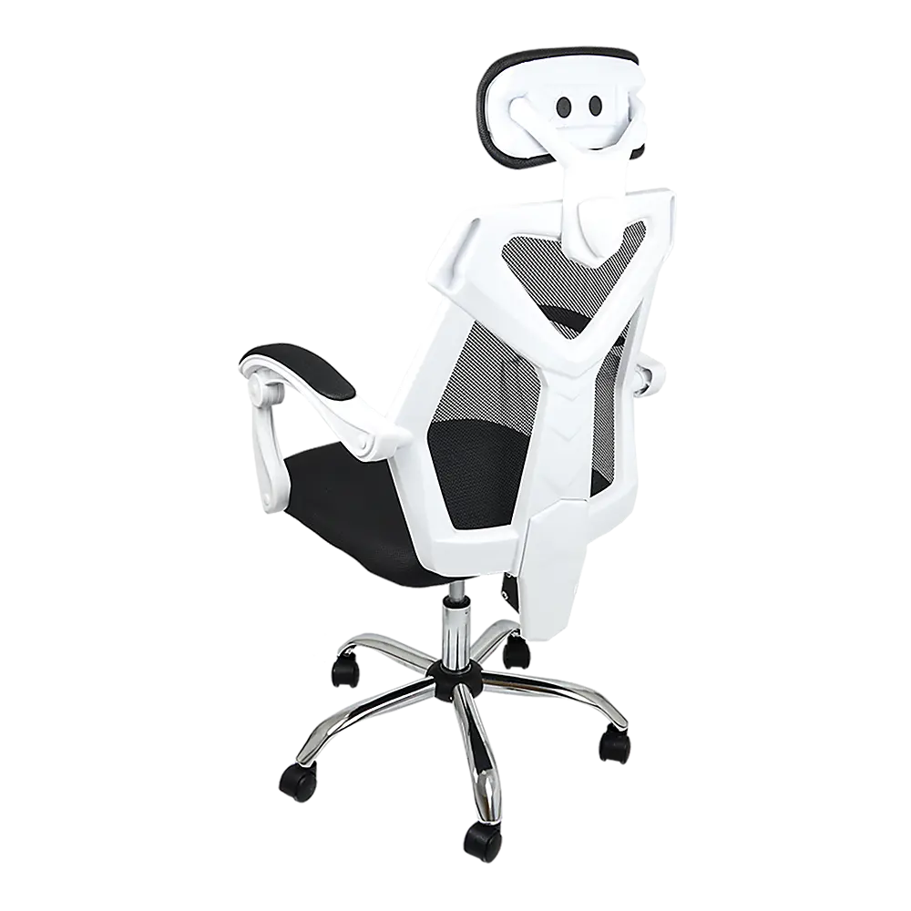 Office Chair Gaming Computer Chairs Mesh Back Foam Seat - White Deals499