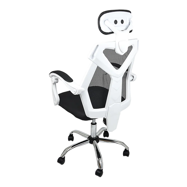 Office Chair Gaming Computer Chairs Mesh Back Foam Seat - White Deals499