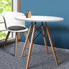 Office Dining Table Meeting Tables Round Desk Wooden Home Cafe Modern Desks 75cm Deals499