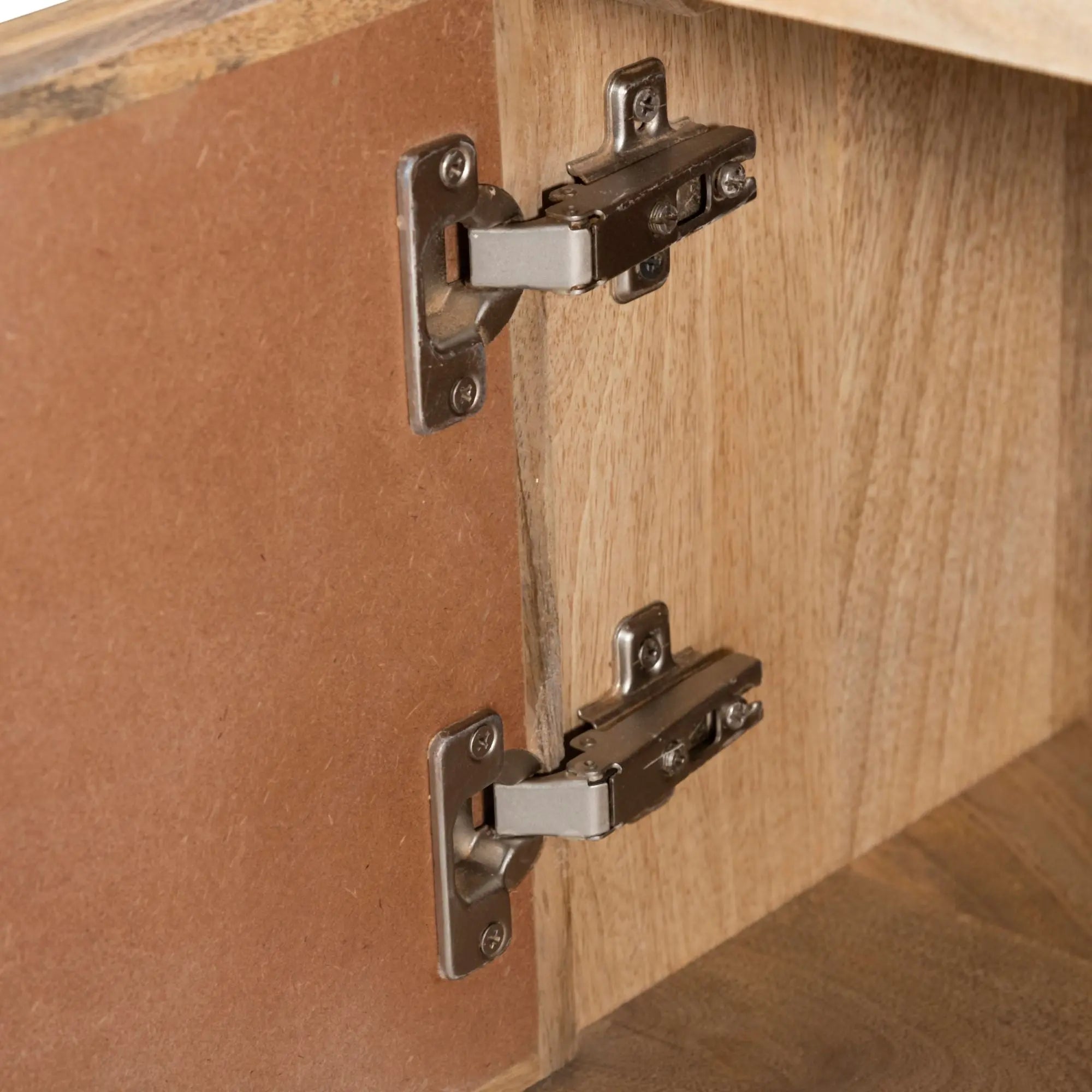 Olearia  ETU Entertainment TV Unit 175cm Solid Mango Wood Rattan 2 Door Natural Deals499