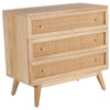 Olearia  Storage Cabinet Buffet Chest of 3 Drawer Mango Wood Rattan Natural Deals499