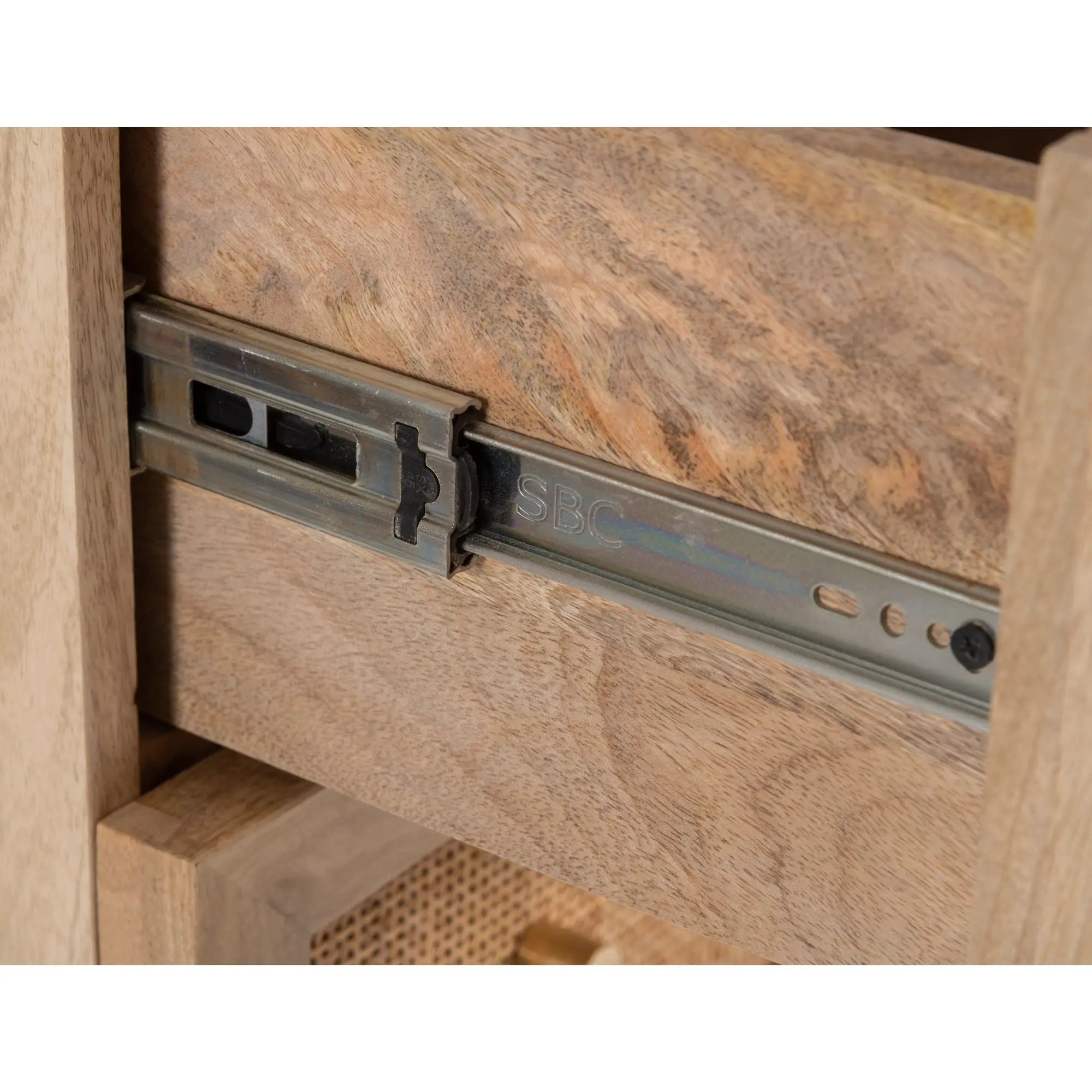 Olearia  Storage Cabinet Buffet Chest of 3 Drawer Mango Wood Rattan Natural Deals499