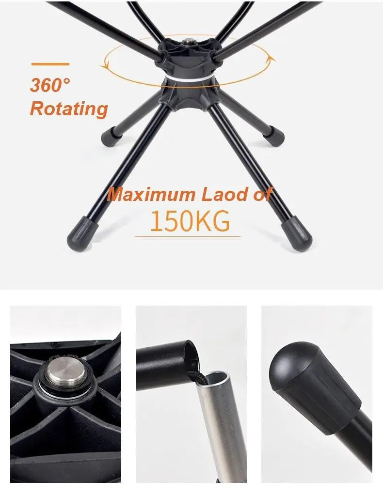 Outdoor Hiking Camping Beach Portable Folding Swivel Chair Carry Bag White Deals499