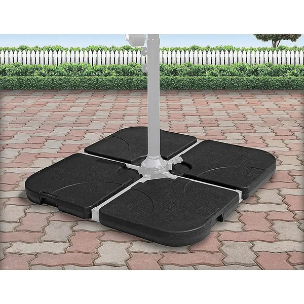 Outdoor Patio 4-Piece Cantilever Offset 3M Umbrella Base Stand Weight Water Sand Deals499