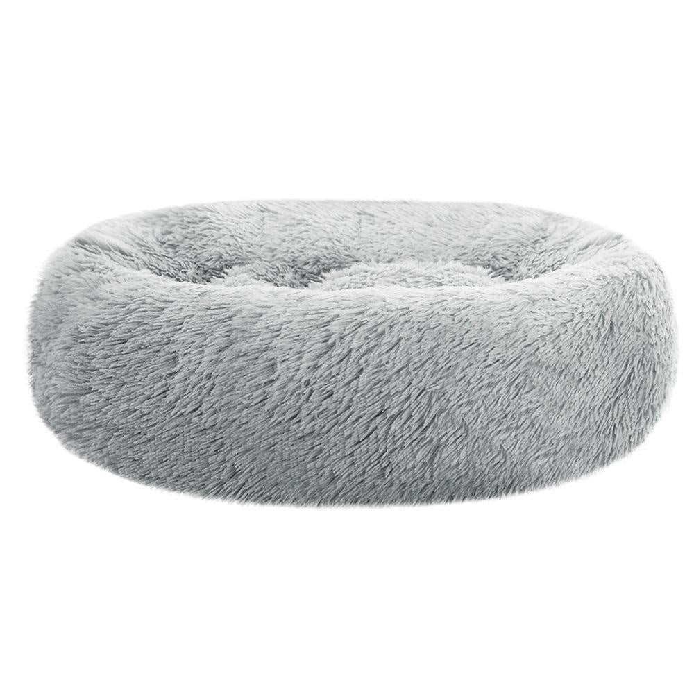 Pet Bed Dog Cat Calming Bed Medium 75cm Light Grey Sleeping Comfy Cave Washable Deals499