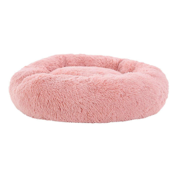 Pet Bed Dog Cat Calming Bed Large 90cm Pink Sleeping Comfy Cave Washable Deals499