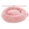 Pet Bed Dog Cat Calming Bed Large 90cm Pink Sleeping Comfy Cave Washable Deals499