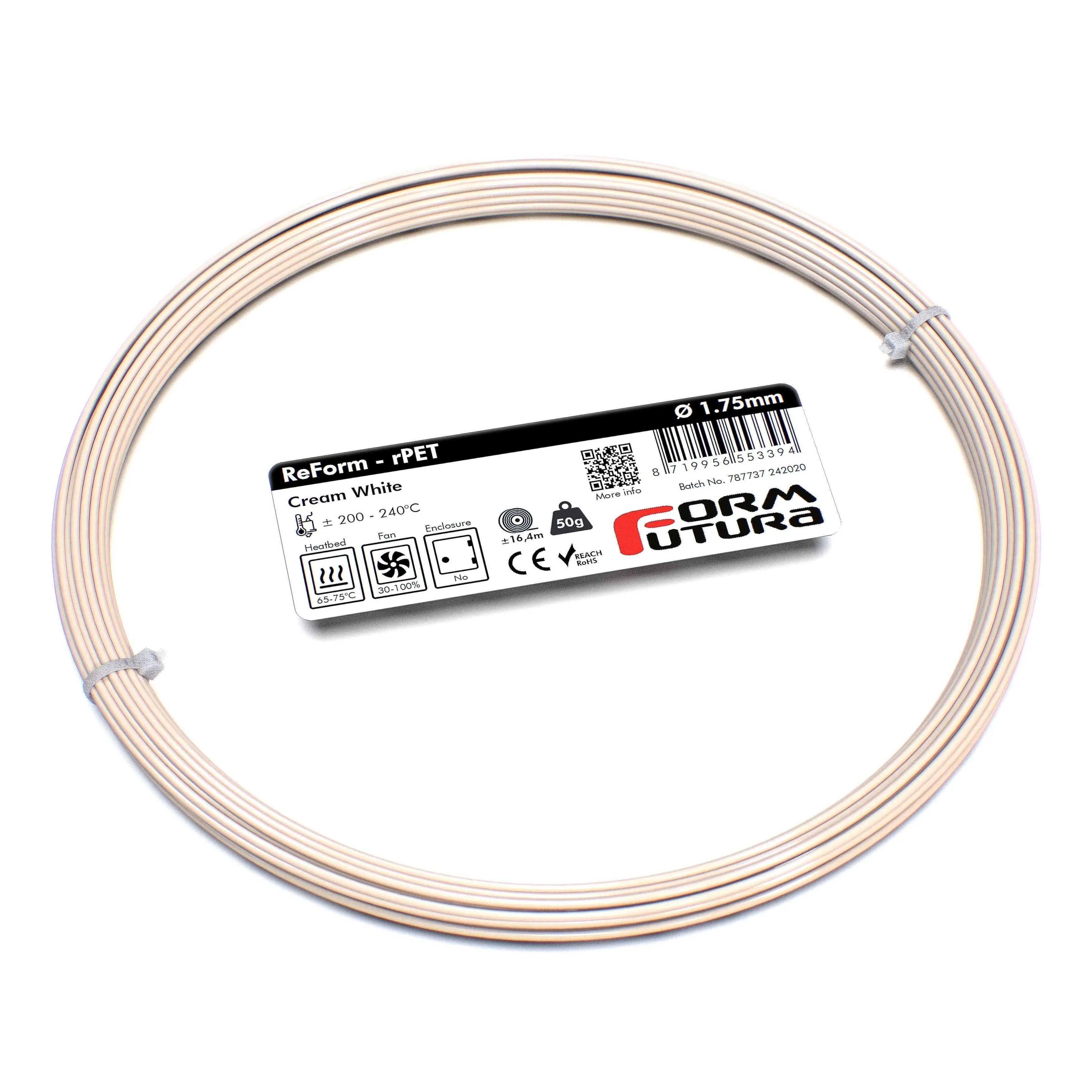 PETG Filament FormFortura ReForm - rPET available in 8 colors - 3D Printer Filament FORMFUTURA