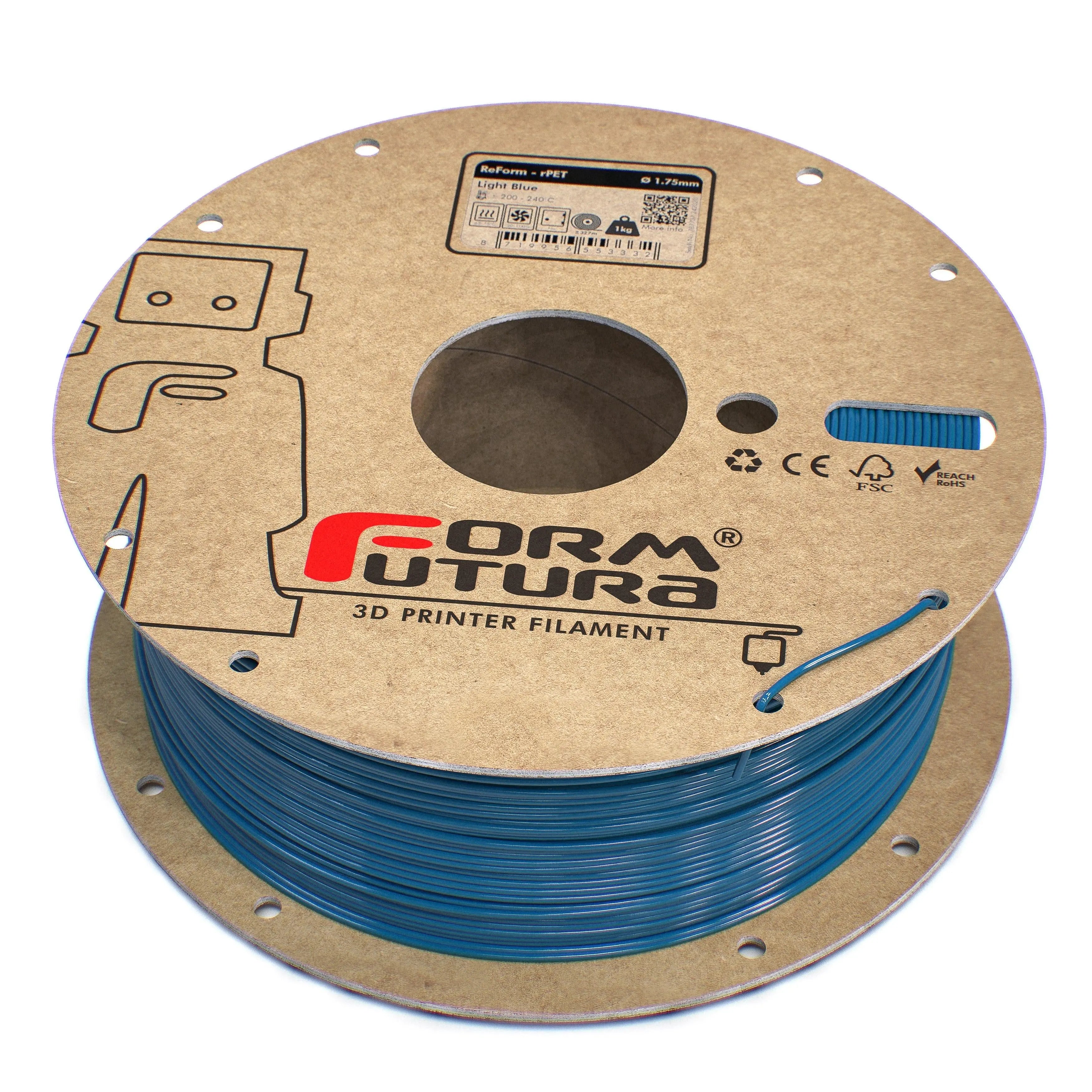 PETG Filament FormFortura ReForm - rPET available in 8 colors - 3D Printer Filament FORMFUTURA