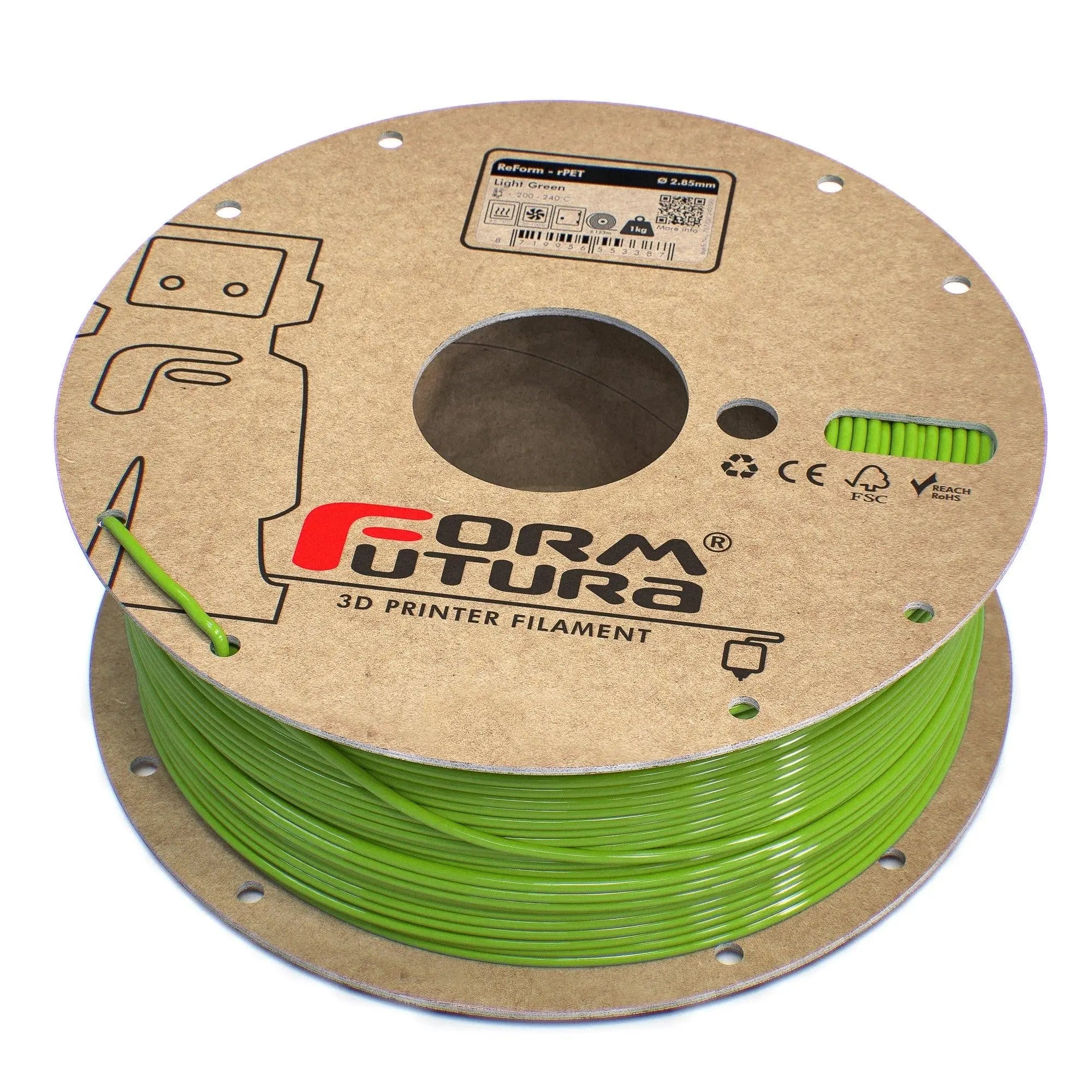 PETG Filament FormFortura ReForm - rPET available in 8 colors - 3D Printer Filament FORMFUTURA