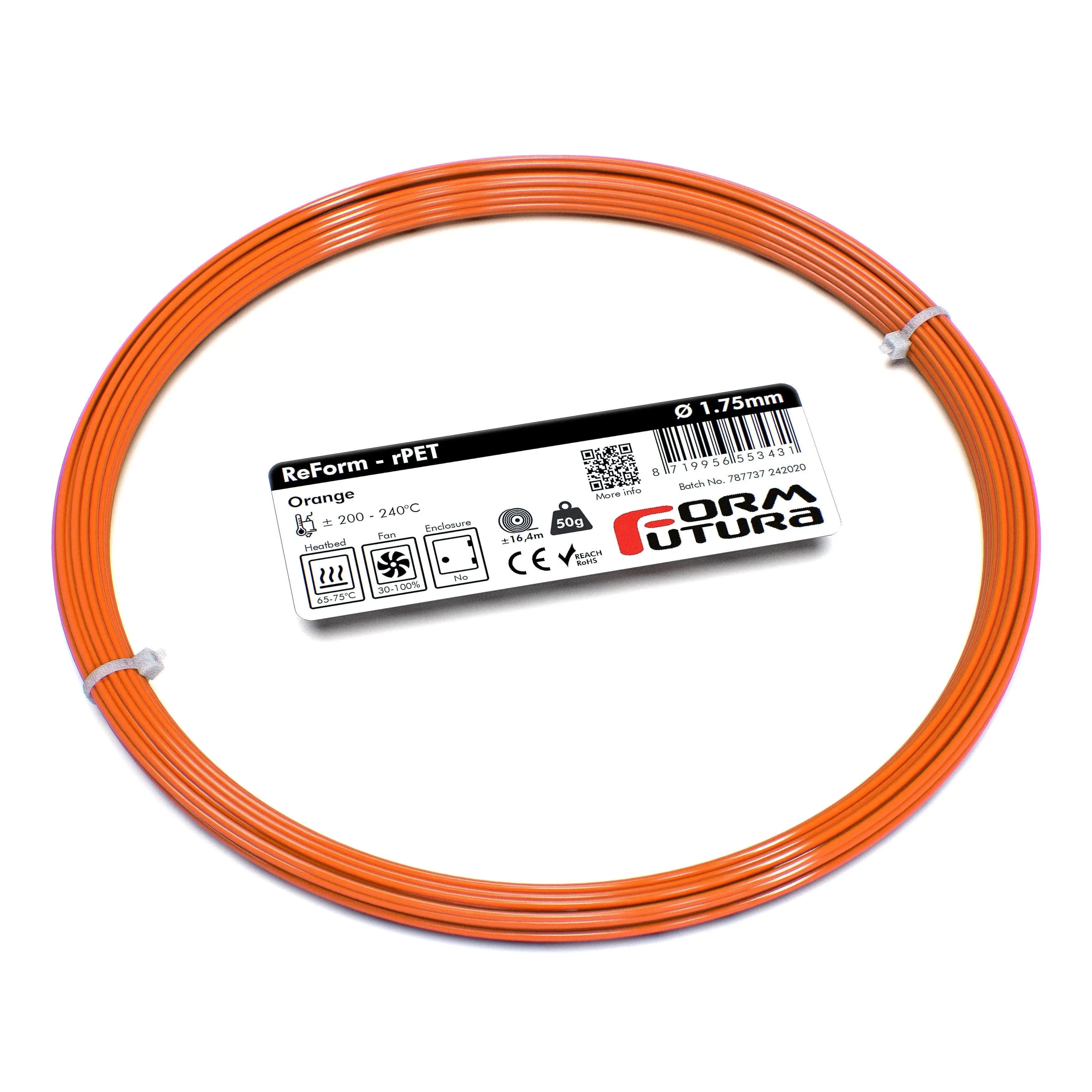 PETG Filament FormFortura ReForm - rPET available in 8 colors - 3D Printer Filament FORMFUTURA