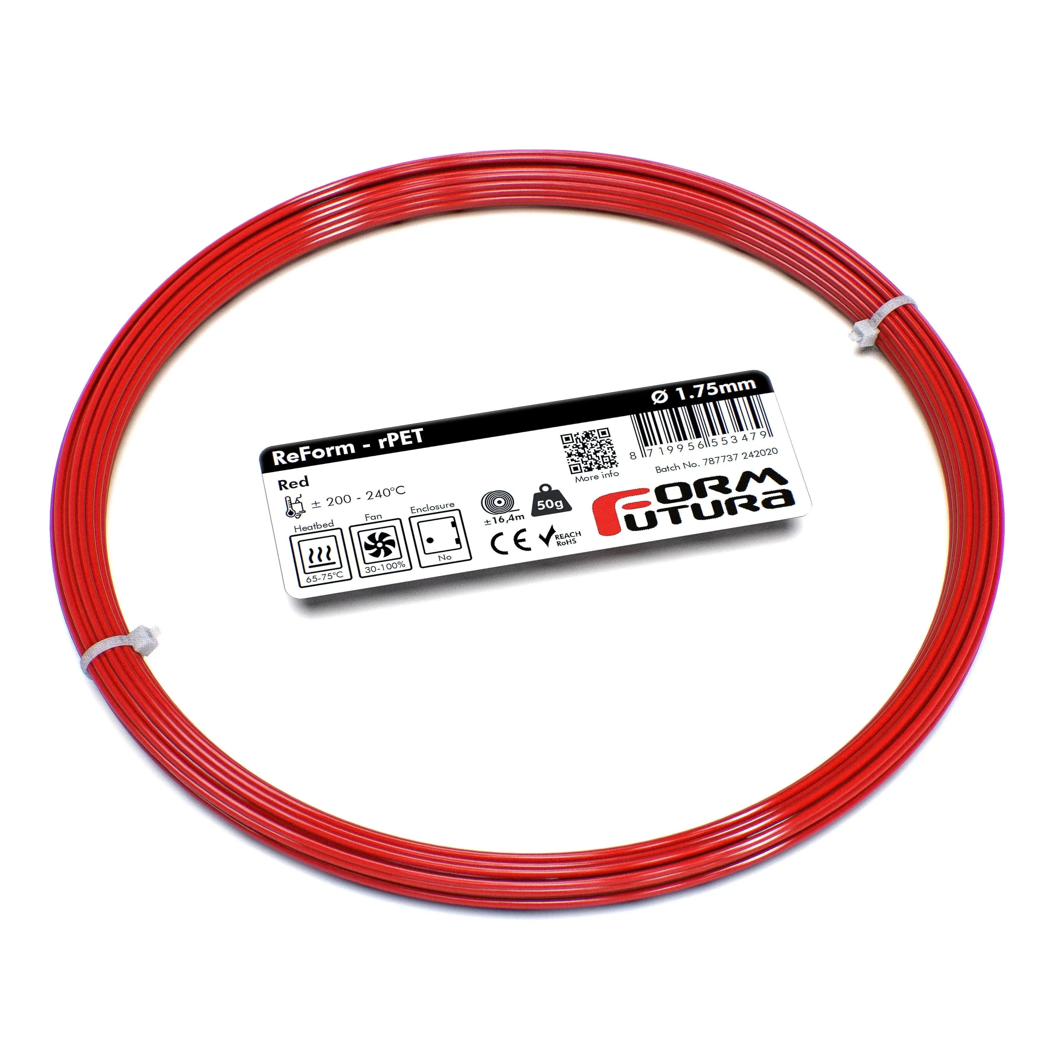 PETG Filament FormFortura ReForm - rPET available in 8 colors - 3D Printer Filament FORMFUTURA