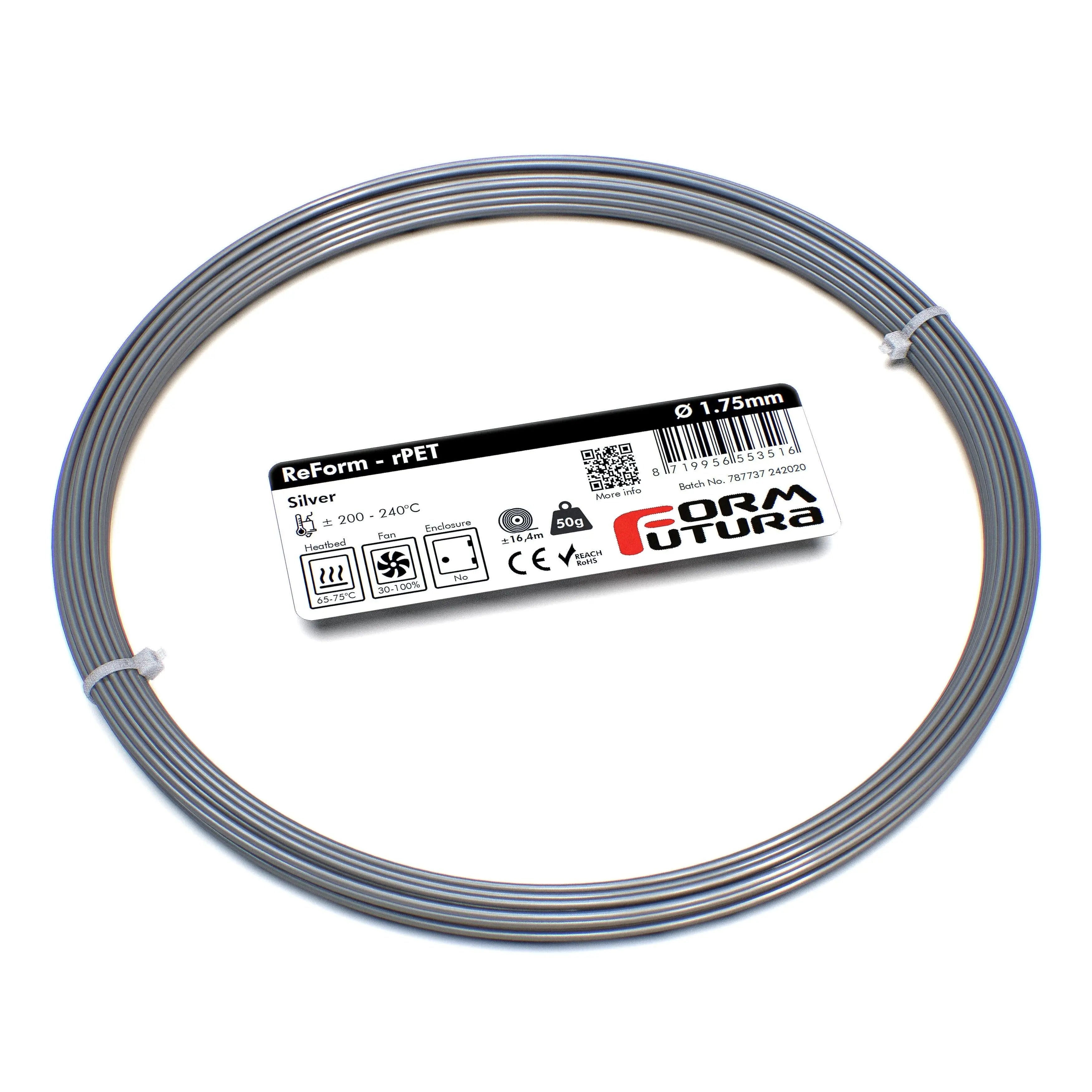 PETG Filament FormFortura ReForm - rPET available in 8 colors - 3D Printer Filament FORMFUTURA