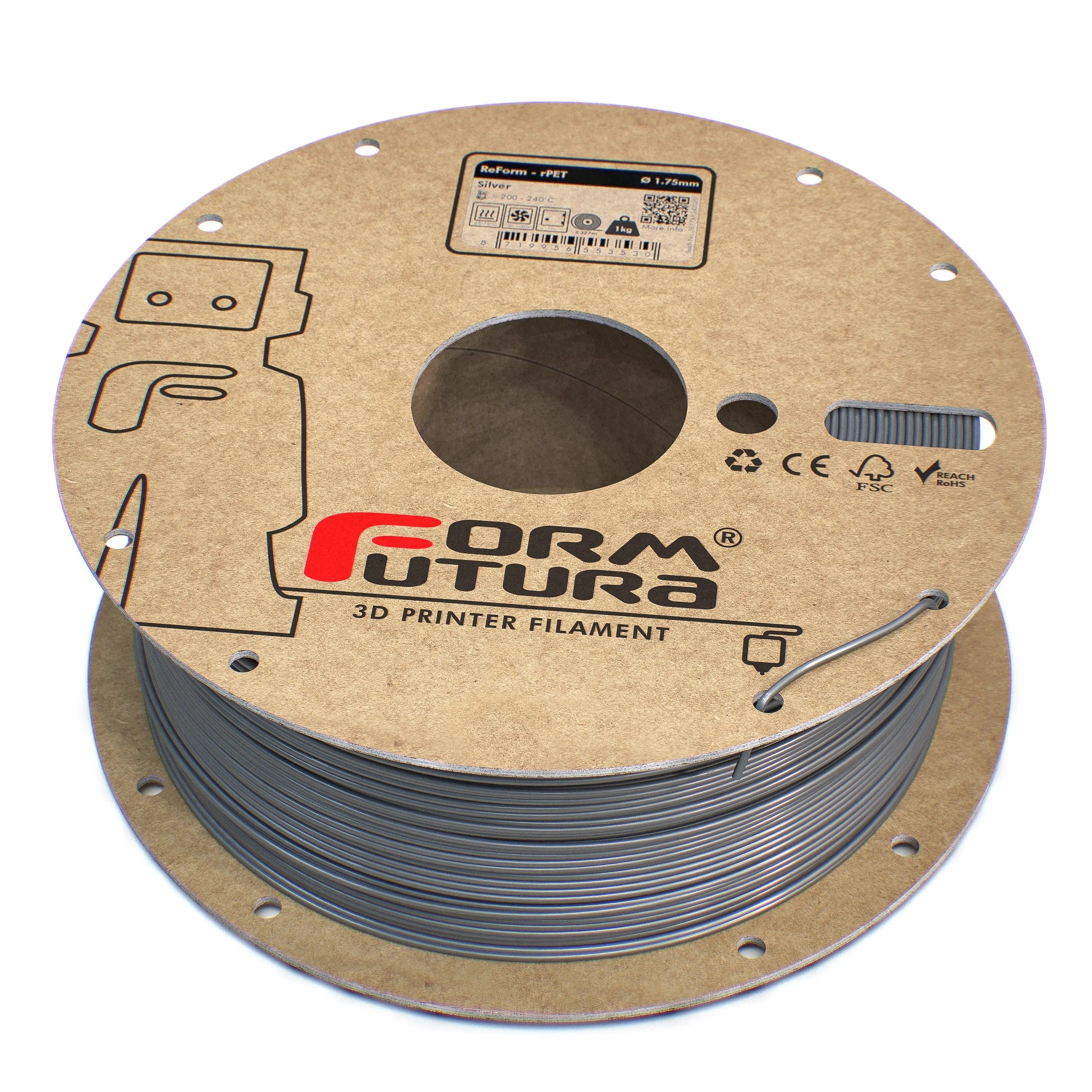 PETG Filament FormFortura ReForm - rPET available in 8 colors - 3D Printer Filament FORMFUTURA