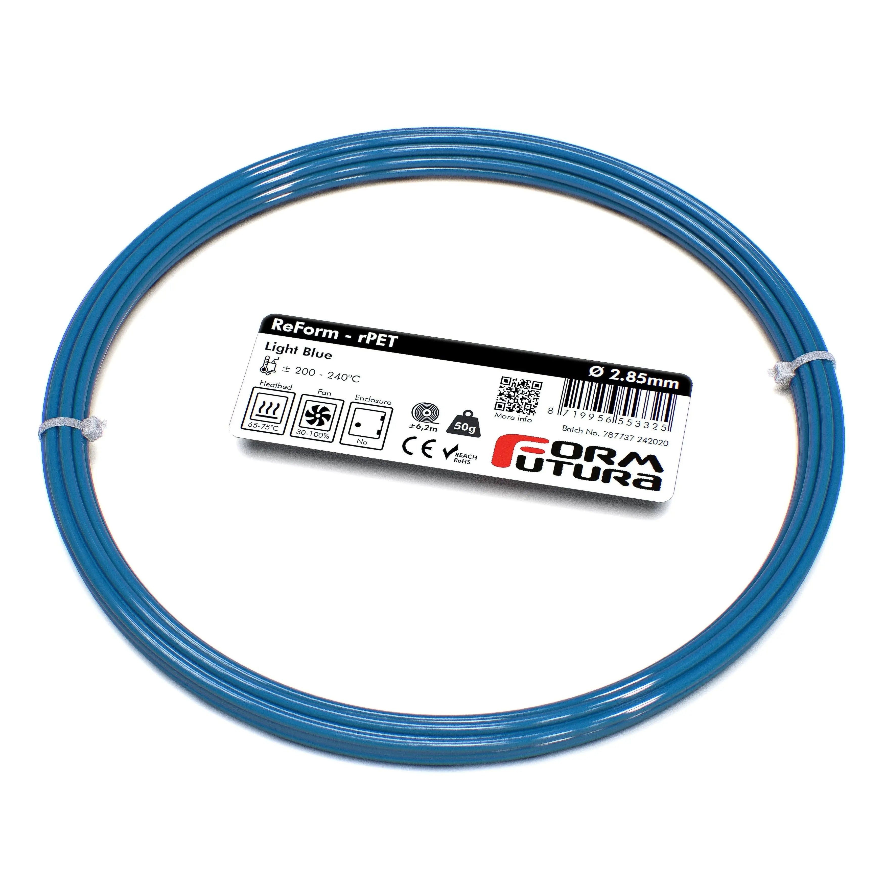 PETG Filament FormFortura ReForm - rPET available in 8 colors - 3D Printer Filament FORMFUTURA